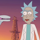 Rick beholds dinosaur-made portal technology with disgust